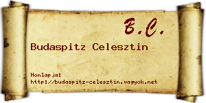 Budaspitz Celesztin névjegykártya